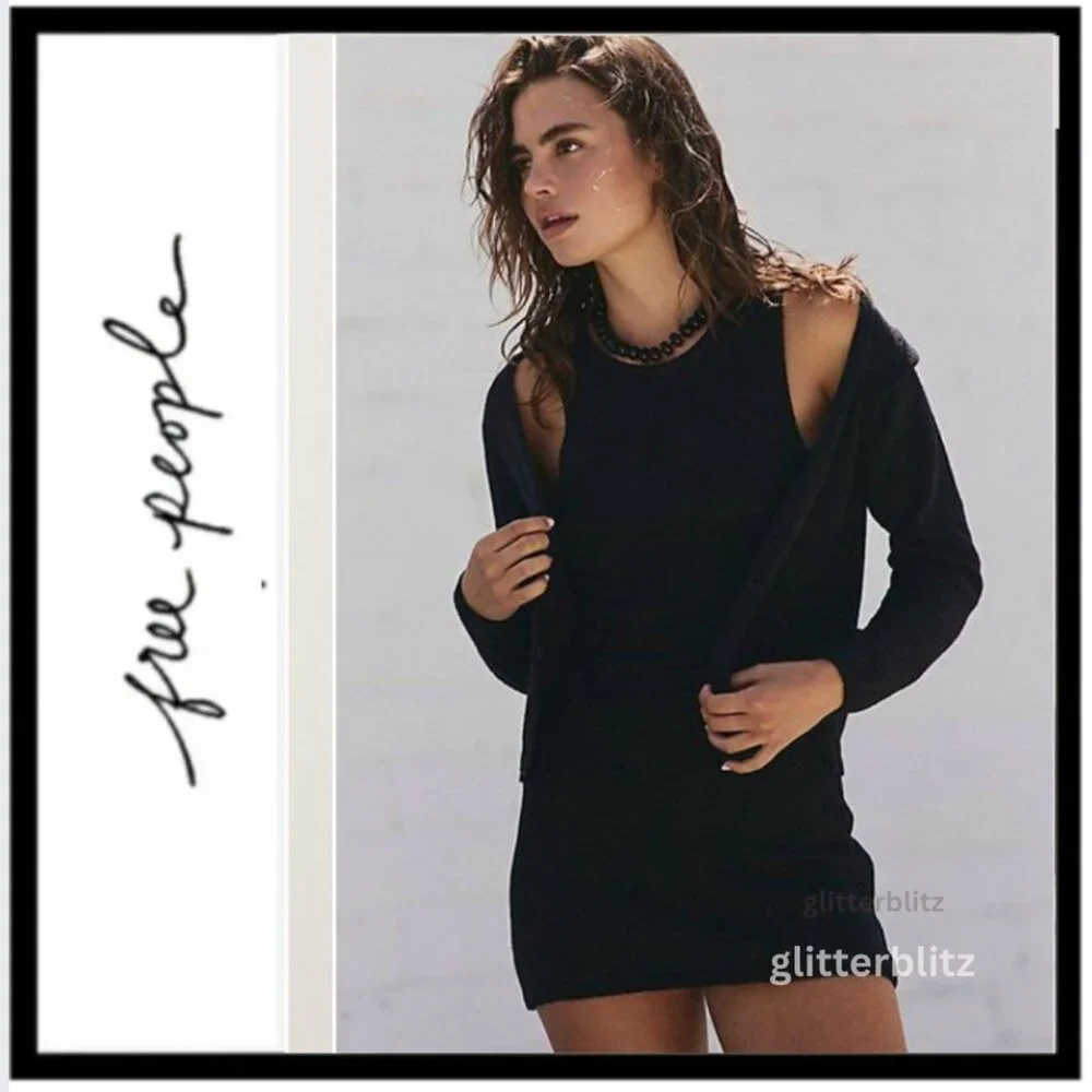 SET - Free People Sadie Sweater Mini Dress & Cardigan